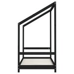 vidaXL Cadre de lit pour enfant noir 2x(80x160) cm bois de pin massif