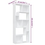 vidaXL Bibliothèque Blanc 67x24x161 cm Bois d'ingénierie