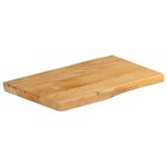 vidaXL Dessus de table 60x40x3 8 cm bord vivant bois massif manguier