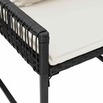 vidaXL Ensemble de meubles d'extérieur 7 pc Noir et blanc crème