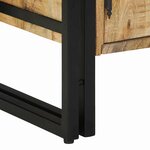 vidaXL Meuble à Chaussures avec étagère Noir Bois de manguier massif
