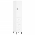 vidaXL Buffet haut Blanc 34 5x34x180 cm Bois d'ingénierie