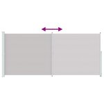 vidaXL Auvent latéral rétractable de patio 220x500 cm Gris