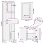 vidaXL Ensemble de mobilier de salle de bain avec tiroir 3 Pièces Blanc