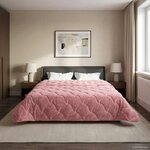 vidaXL Duvet complet toute l'année Matelassé Rose 200 x 240 cm