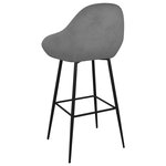 vidaXL Tabourets de bar lot de 2 gris clair velours