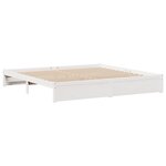 vidaXL Lit bibliothèque sans matelas blanc 200x200 cm bois pin massif