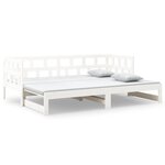 vidaXL Lit coulissant sans matelas blanc 2x(90x200) cm