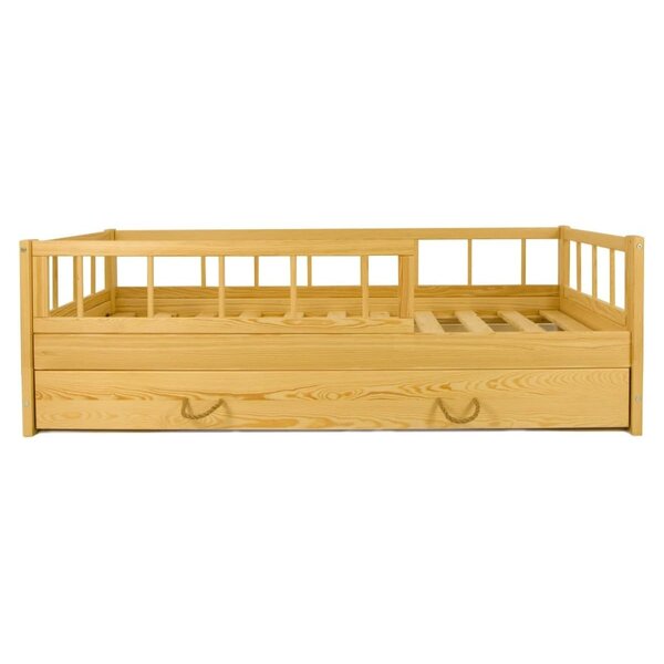 Lit enfant bois scandinave 160x80cm bois naturel