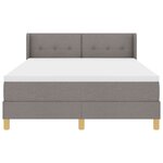 Lit Box Spring vidaXL avec matelas Taupe 140x190 cm Tissu