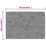 vidaXL Tapis lavable antidérapant 160x230 cm noir et blanc