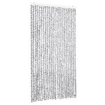 vidaXL Rideau anti-mouches gris clair et gris foncé 100x230cm chenille