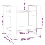 vidaXL Bibliothèque/Séparateur de pièce 60x35x57 cm Pin massif