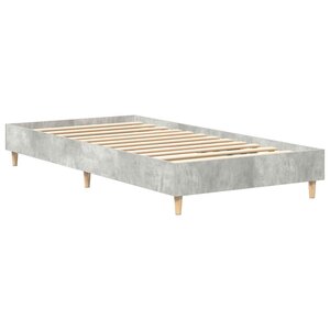 vidaXL Cadre de lit Gris béton 90 x 200 cm Bois d'ingénierie