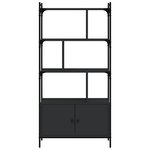 vidaXL Bibliothèque avec portes noir 76 5x30x154 5cm bois d'ingénierie