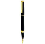 Waterman exception stylo plume fin  noir  plume moyenne 18k  encre bleue  coffret cadeau