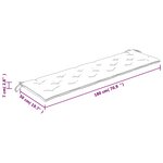 vidaXL Coussins de banc jardin lot de 2 motif de feuilles tissu Oxford