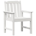 vidaXL Chaise de jardin. 4 Pièces Blanc 65.5 x 55.5 x 88cm Plastique