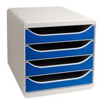 Module De Classement Big Box 4 Tiroirs Office - Bleu - Exacompta