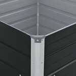 vidaXL Jardinière 100 x 100 x 45 cm Acier galvanisé Anthracite