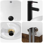 vidaXL Meuble de lavabo mural Chêne fumé 39 x 41 x 64 5 cm