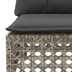 vidaXL Salon de jardin avec coussins 10 Pièces gris résine tressée