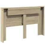 vidaXL Tête de lit avec étagère Chêne Sonoma 160 x 16 5 x 103 5 cm