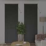 vidaXL Store de Fenêtre avec des rideaux Noir Aluminium