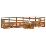 vidaXL Ensemble de canapé d'angle 7 Pièces Naturel Bois d'Acacia Massif