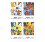 Carnet 12 timbres - Fleurs Cosmos - Lettre Verte