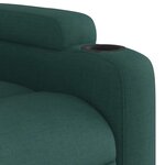 vidaXL Fauteuil de massage inclinable Vert foncé Tissu
