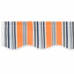 vidaXL Lambrequin de rechange pour 2 5 m Rayures orange et gris