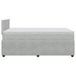 vidaXL Sommier à lattes de lit et matelas gris clair 120x190cm velours