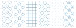 Plastique dingue cristal Motif bleu 6 pièces