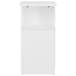 vidaXL Table d'appoint Blanc 36x30x56 cm Bois d’ingénierie