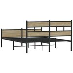 vidaXL Cadre de lit sans matelas chêne sonoma 140x190 cm
