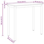 vidaXL Table de salle à manger / Table de repas Bois d'ingénierie