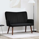 vidaXL Sofa 2 places Noir 115 x 61 x 87 cm Velours