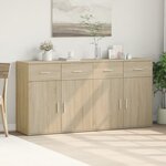 vidaXL Buffets 2 Pièces chêne sonoma 79x38x80 cm bois d'ingénierie