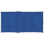 vidaXL Coussins de chaise de jardin à dossier bas lot de 4 bleu royal