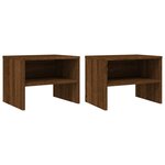 vidaXL Tables de chevet 2Pièces Chêne marron 40x30x30cm Bois d'ingénierie