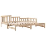 vidaXL Lit de jour avec gigogne et tiroirs sans matelas 90x200 cm