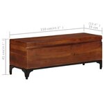vidaXL Coffre de rangement 110x35x41 cm Bois d'acacia solide