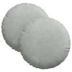vidaXL Coussins de siège 2 Pièces Gris clair Ø 40 x 13 cm Velours