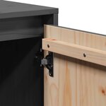 vidaXL Meuble TV Gris 110 5x35x44 cm Bois de pin massif