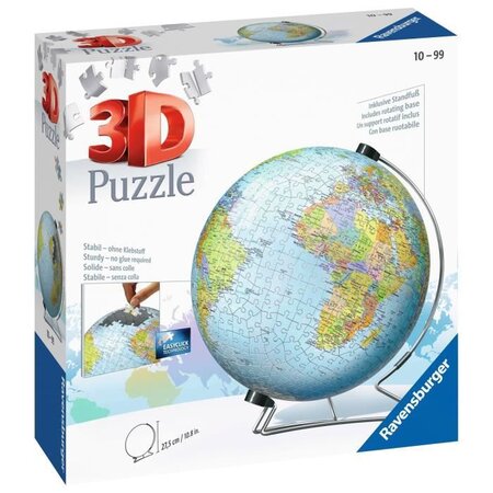Puzzle 3d globe 540 pieces - ravensburger - puzzle enfant 3d éducatif -  sans colle - des 12 ans - La Poste