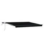 vidaXL Auvent Rétractable Manuel avec LED Noir 450x350 cm