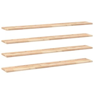 vidaXL Étagères flottantes 4 Pièces 160x20x2 cm acacia massif non traité