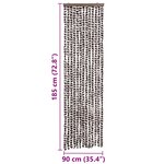 vidaXL Moustiquaire Marron et blanc 56x185 cm Chenille