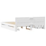 vidaXL Cadre de lit 2 Pièces Blanc 193 x 203 cm Bois d'ingénierie